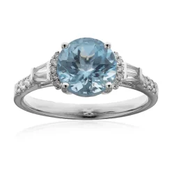 AAA-Brasilianischer Aquamarin-Goldring (CIRARI)