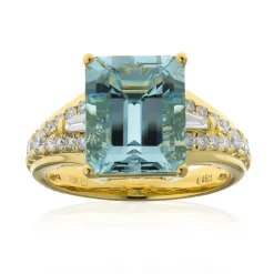 AAA-Brasilianischer Aquamarin-Goldring (CIRARI)