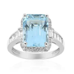 AAA-Brasilianischer Aquamarin-Goldring (CIRARI)