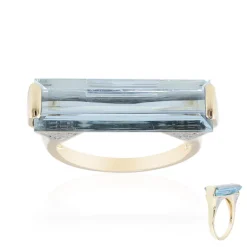 AAA-Brasilianischer Aquamarin-Goldring (de Melo)