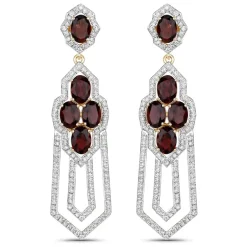 AAA-Brasilianischer Pinkfarbener Turmalin-Goldohrringe (SUHANA)