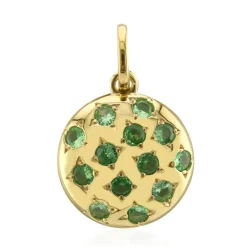 AAA-Kenianischer Tsavorit-Goldanhänger