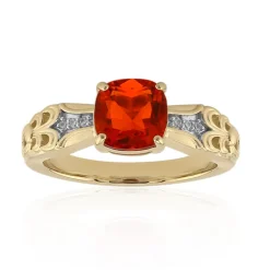 AAA-Mexikanischer Feueropal-Goldring