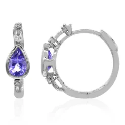 AAA-Tansanit-Goldohrringe