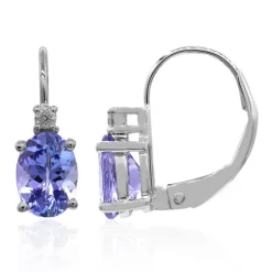 AAA-Tansanit-Goldohrringe