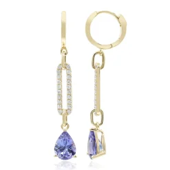 AAA-Tansanit-Goldohrringe (CIRARI)