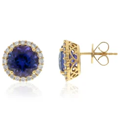 AAA-Tansanit-Goldohrringe (CIRARI)