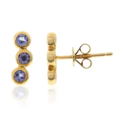 AAA-Tansanit-Goldohrringe (CIRARI)