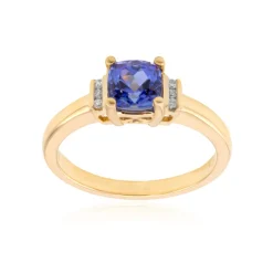 AAA-Tansanit-Goldring