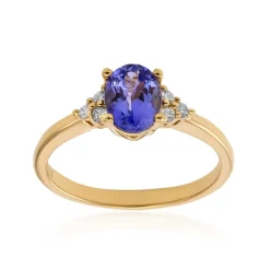 AAA-Tansanit-Goldring