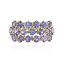 AAA-Tansanit-Goldring (de Melo)