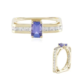 AAA-Tansanit-Goldring (de Melo)