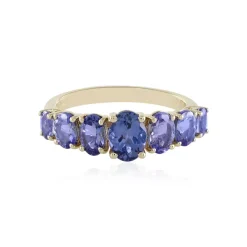 AAA-Tansanit-Goldring (de Melo)