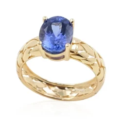 AAA-Tansanit-Goldring (de Melo)