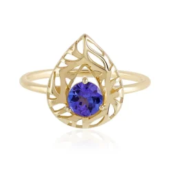 AAA-Tansanit-Goldring (Ornaments by de Melo)