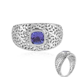 AAA-Tansanit-Goldring (Ornaments by de Melo)