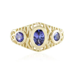 AAA-Tansanit-Goldring (Ornaments by de Melo)
