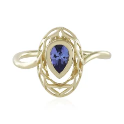 AAA-Tansanit-Goldring (Ornaments by de Melo)