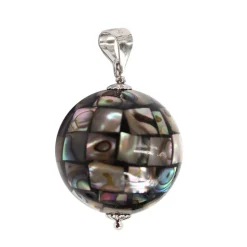 Abalone-Muschel-Silberanhänger