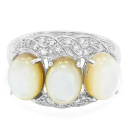 Abalone-Muschel-Silberring