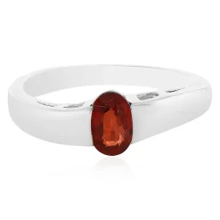 Abendroter Rubin-Silberring