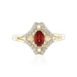 Abendroter Saphir-Goldring