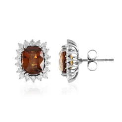 Abendroter Zirkon-Goldohrringe (AMAYANI)