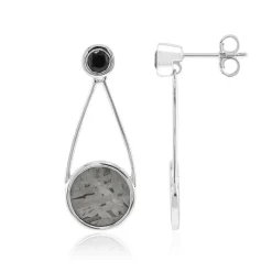 Aletai-Meteorit-Silberohrringe