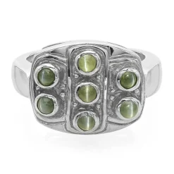 Alexandrit-Katzenauge-Silberring