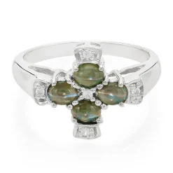 Alexandrit-Katzenauge-Silberring