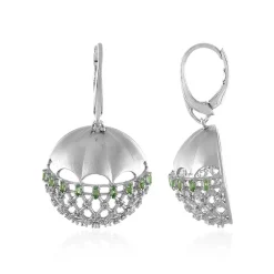 Alexandrit-Silberohrringe (SAELOCANA)