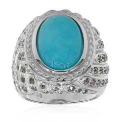 Amazonit-Silberring (Annette classic)