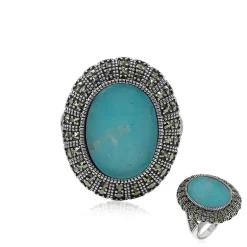 Amazonit-Silberring (Annette classic)