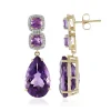 Amethyst-Goldohrringe
