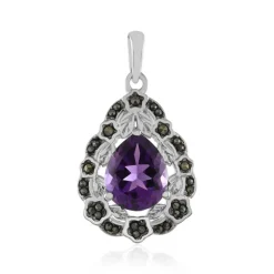 Amethyst-Silberanhänger