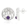 Amethyst-Silberohrringe