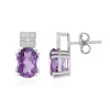 Amethyst-Silberohrringe