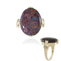 Andamooka-Matrix-Opal-Goldring (AMAYANI)