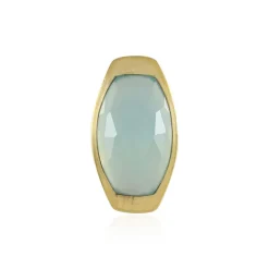 Aqua-Chalzedon-Silberanhänger