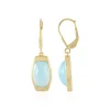 Aqua-Chalzedon-Silberohrringe