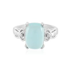 Aqua-Chalzedon-Silberring