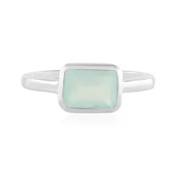 Aqua-Chalzedon-Silberring