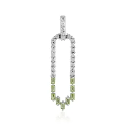 Arizona-Peridot-Silberanhänger