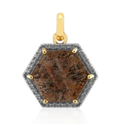 Australischer Sonnenstein-Goldanhänger