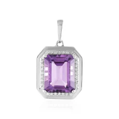 Azur-Quarz-Silberanhänger