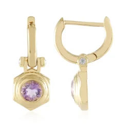 Azur-Quarz-Silberohrringe