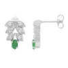 Bahia-Smaragd-Silberohrringe