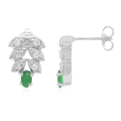 Bahia-Smaragd-Silberohrringe