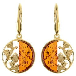 Baltischer Bernstein-Silberohrringe