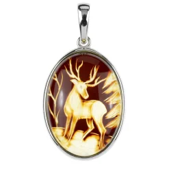 Baltischer Bernstein-Silberanhänger